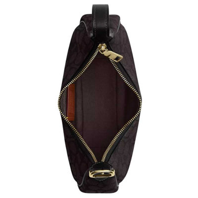 COACH Emily Shoulder Bag In Signature Canvas Walnut/Black CDX17 4