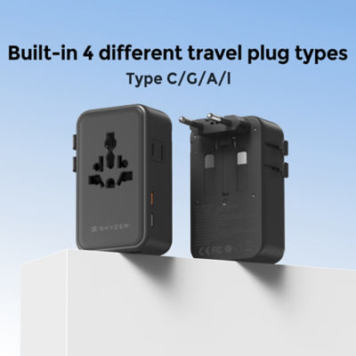 SKYZER PD174BK | 70W GaN III Ultra-Slim Travel Adapter 12