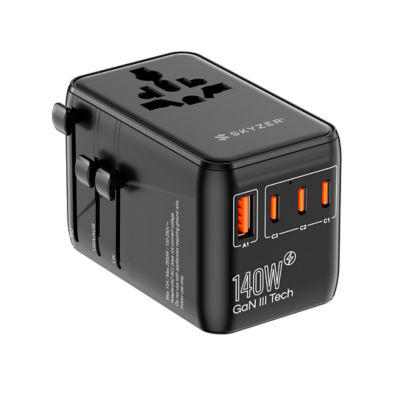 SKYZER PD175BK | 140W GaN Fast-Charging Travel Adapter 6