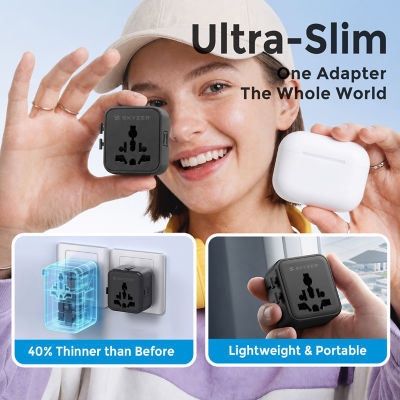 SKYZER PD151BK | Ultra-Slim Multi-Nation Travel Adapter 8
