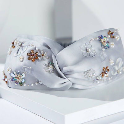 Pearly Lustre Passion for Life French Embroidery Freshwater Pearl Hairwear HW00013 2