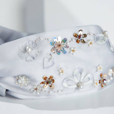 Pearly Lustre Passion for Life French Embroidery Freshwater Pearl Hairwear HW00013 6
