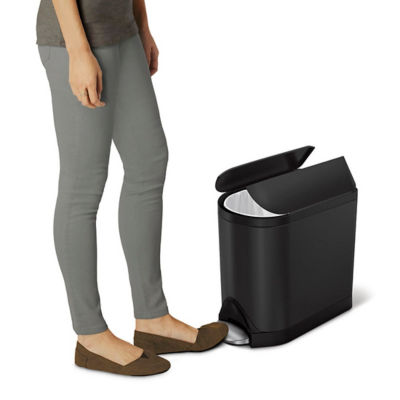 SIMPLEHUMAN 10L Butterfly Step Can - Black 3