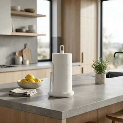 SIMPLEHUMAN Paper Towel Holder With Spray - White 5
