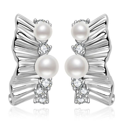 Pearly Lustre Top Grade Freshwater Pearl Earrings WE01040 | LADY BOSS 1