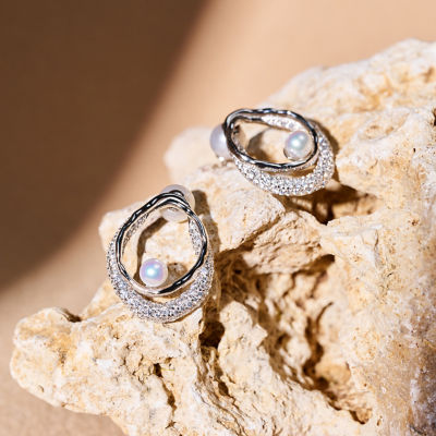 Pearly Lustre Top Grade Freshwater Pearl Earrings WE01020 | SANDS 4