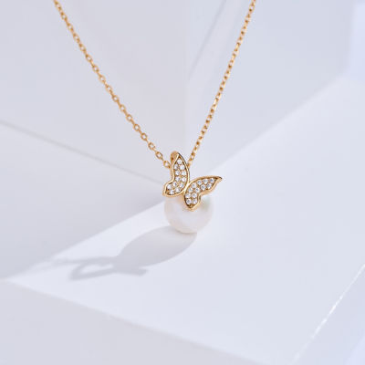 Pearly Lustre Top Grade Freshwater Pearl Necklace WN00882 | BUTTERFLY 2