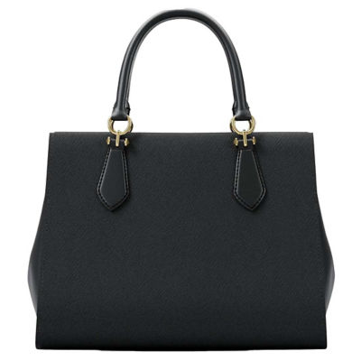 MICHAEL KORS Marilyn Medium Saffiano Leather Satchel Black 35F5G6AS2L 3
