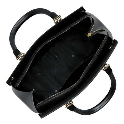 MICHAEL KORS Marilyn Medium Saffiano Leather Satchel Black 35F5G6AS2L 4