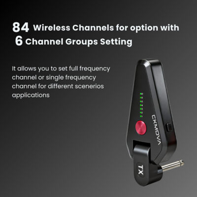 CKMOVA Vocal G V1 Wireless Guitar & Bass System (1/4" TS) - Black 4