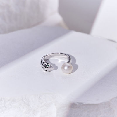 Pearly Lustre Leopard Freshwater Pearl Ring WR00366| SAFARI 2