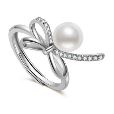 Pearly Lustre Top Grade Freshwater Pearl Ring WR00427 | RIBBON 1