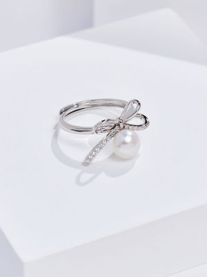Pearly Lustre Top Grade Freshwater Pearl Ring WR00427 | RIBBON 4