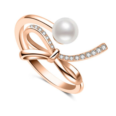 Pearly Lustre Top Grade Freshwater Pearl Ring WR00446 | RIBBON 1