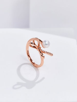 Pearly Lustre Top Grade Freshwater Pearl Ring WR00446 | RIBBON 2