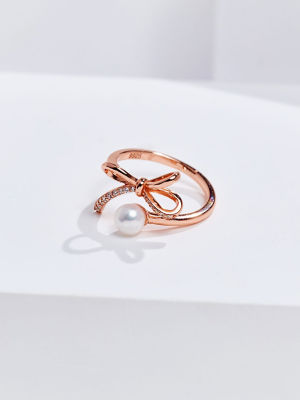 Pearly Lustre Top Grade Freshwater Pearl Ring WR00446 | RIBBON 4