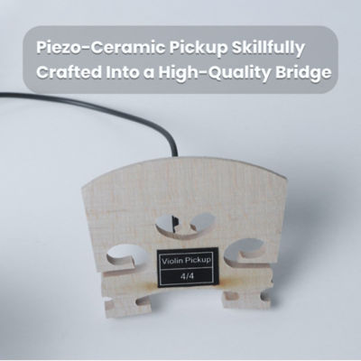 CKMOVA VPS4 Bridge-Mounted Wooden Base Pickup for 4/4 Violin 6