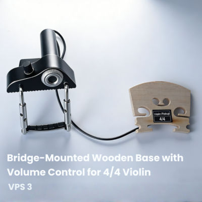 CKMOVA VPS3 Bridge-Mounted Wooden Base Pickup for 4/4 Violin with Volume Control 2