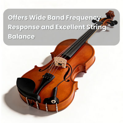 CKMOVA VPS3 Bridge-Mounted Wooden Base Pickup for 4/4 Violin with Volume Control 3