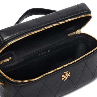 TORY BURCH Charlie Quilted Vanity Case Black 186036 4