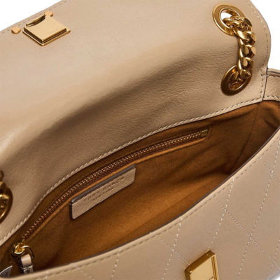 TORY BURCH Small Charlie Quilted Shoulder Bag Soft Cement 185829 3