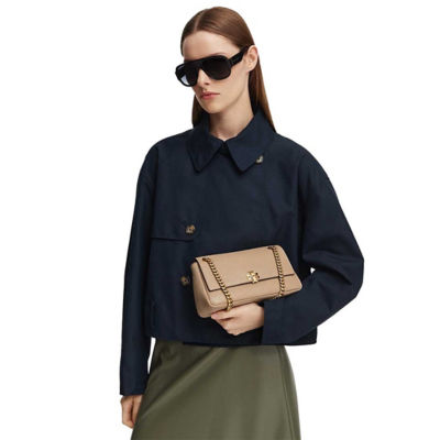 TORY BURCH Small Charlie Quilted Shoulder Bag Soft Cement 185829 6