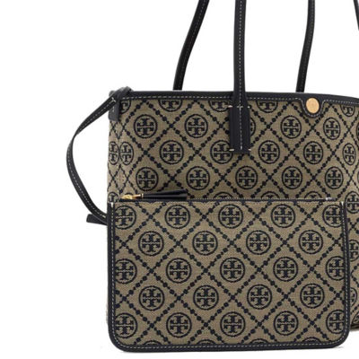 TORY BURCH T Monogram Small Zip Tote Tory Navy 184933 3