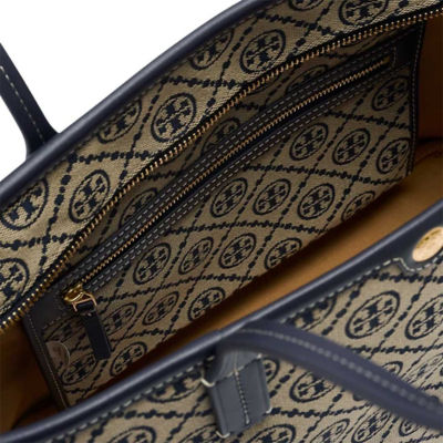 TORY BURCH T Monogram Small Zip Tote Tory Navy 184933 4