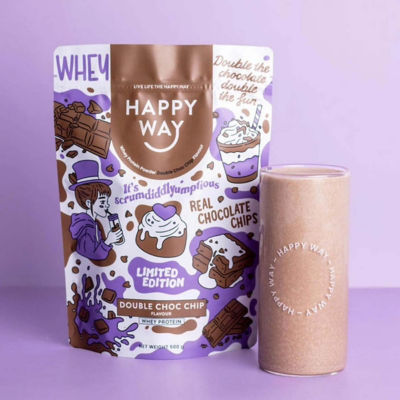 Happy Way Whey Protein Powder Double Choc Chip 500g 4