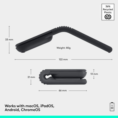 LOGITECH Mobi Fold Ultra-portable wireless mouse 6