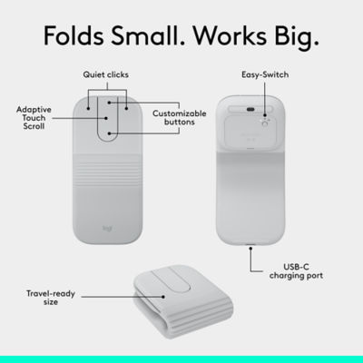 LOGITECH Mobi Fold Ultra-portable wireless mouse 3