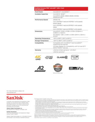 SanDisk Extreme PRO microSDXC UHS-I CARD 3