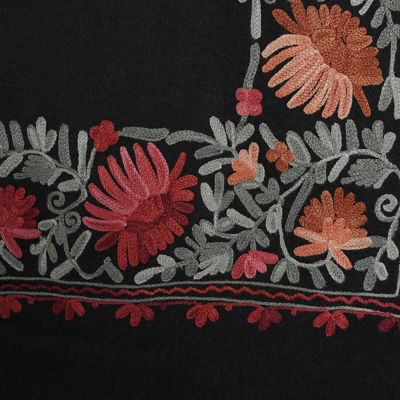 KASHKHA HANDMADE EMBROIDERED WOOL SHAWL 2