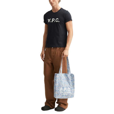 A.P.C. Lou Rue Madame 2.0 Tote Bag Bleu COHOT-M67064 5
