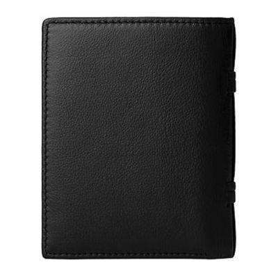 BRAUN BÜFFEL Braun Buffel Stitch Bifold Vertical Wallet With Coin Compartment in Black 3