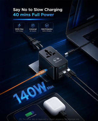 Olloes GaN 140W Universal Travel Adapter 3