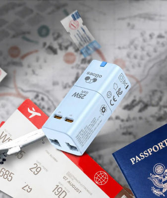 Olloes GaN 25W Universal Mini Travel Adapter 10