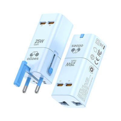 Olloes GaN 25W Universal Mini Travel Adapter 3