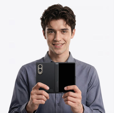TORRAS phone case Ostand L1 for Samsung Galaxy Z Fold 8 Black 4