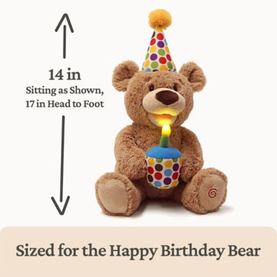 Gund Happy Birthday Bear Animated Plush Toy 14" 8