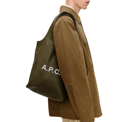 A.P.C. Ninon Small Tote Bag Kaki Militaire PUAAT-M61861 5