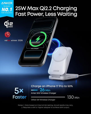 Anker Prime 3-in-1 Wireless Charging Station 25W Magnetic Charger B25N1 2