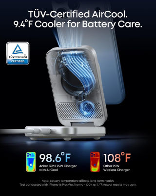 Anker Prime 3-in-1 Wireless Charging Station 25W Magnetic Charger B25N1 3
