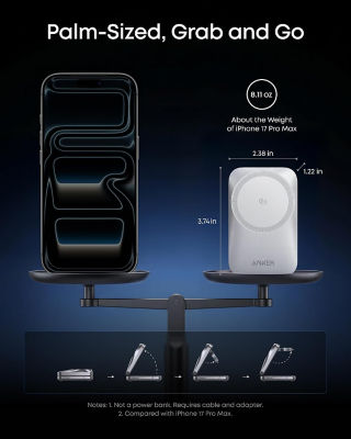 Anker Prime 3-in-1 Wireless Charging Station 25W Magnetic Charger B25N1 4