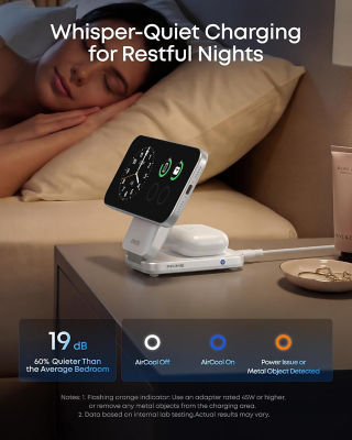 Anker Prime 3-in-1 Wireless Charging Station 25W Magnetic Charger B25N1 6