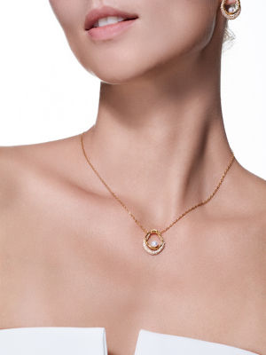 Pearly Lustre Top Grade Freshwater Pearl Necklace WN00919 | SANDS 5