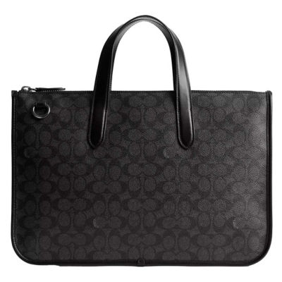 COACH Isaac Workbag In Signature Canvas Charcoal Signature CV970 3