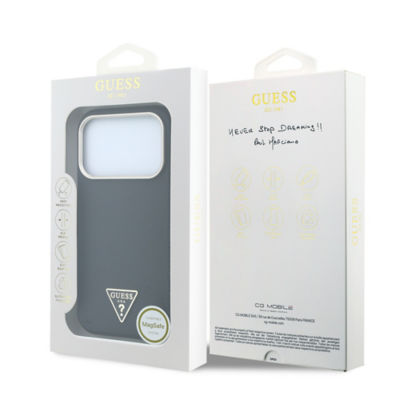 Guess PU Kevlar With Triangle Logo MagSafe Case For iPhone 18 Pro Max 9