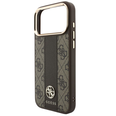 Guess 4G With Stripe & Metal Logo MagSafe Case For iPhone 18 Pro Max 1