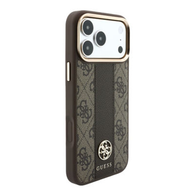 Guess 4G With Stripe & Metal Logo MagSafe Case For iPhone 18 Pro Max 2